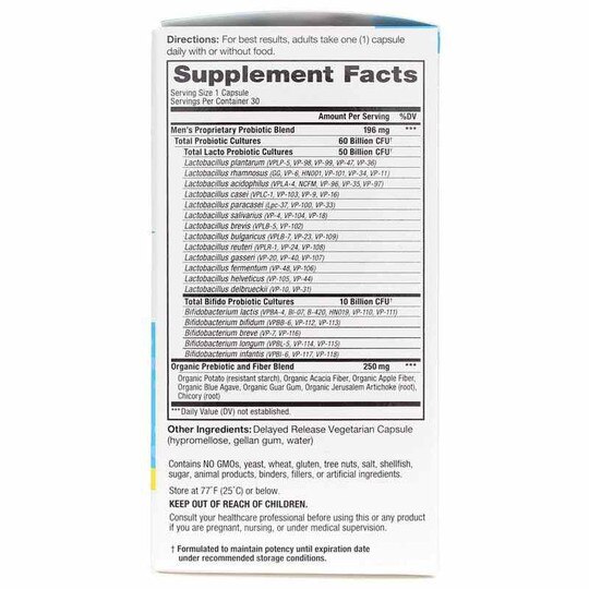 Vital Flora Men's Daily Probiotic + Prebiotics Shelf Stable, VTP